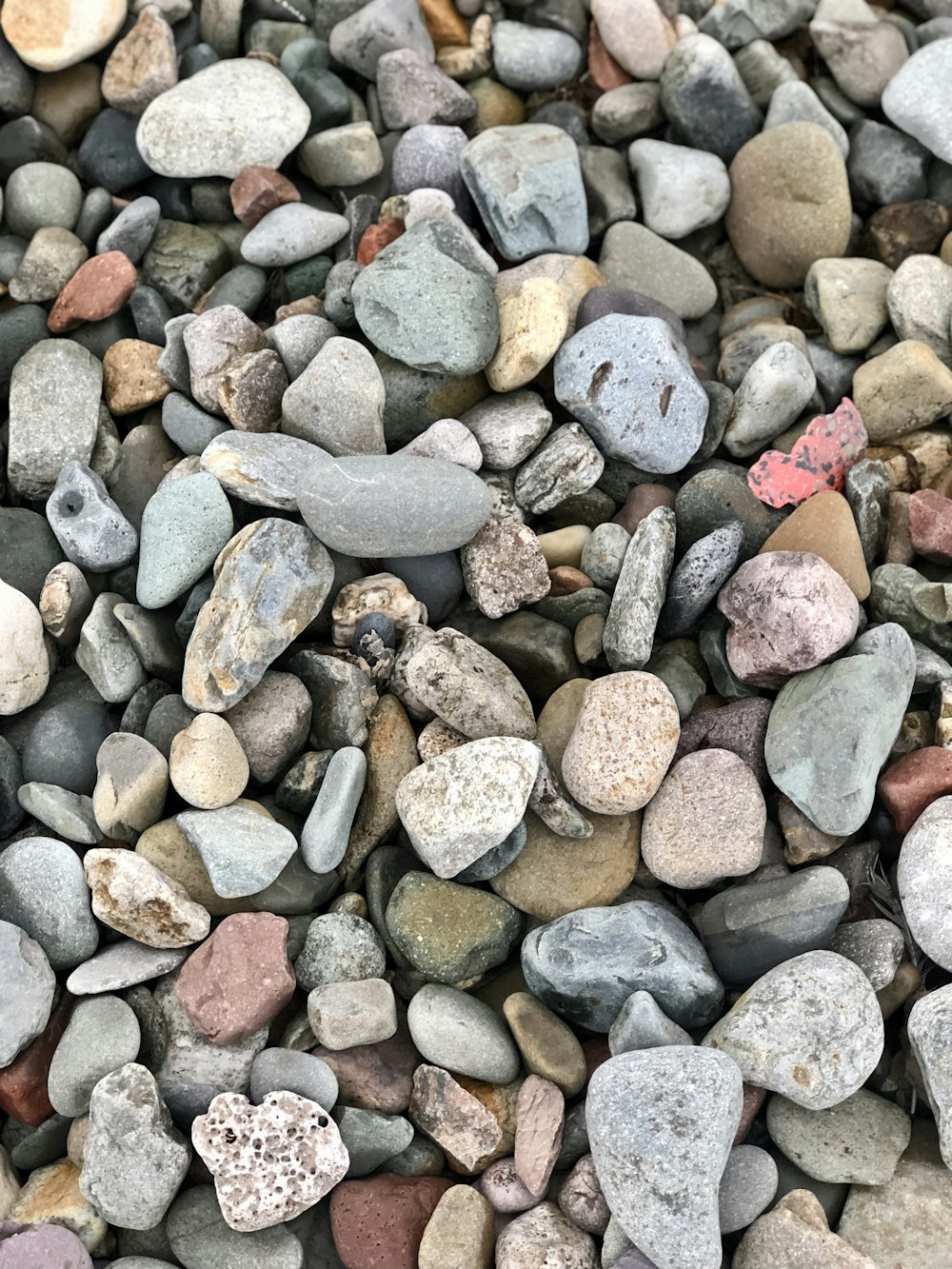 blue and red heart stones