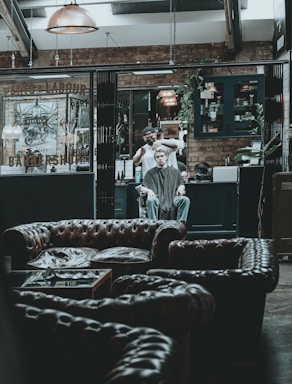 A welcoming barbershop interior with modern decor.