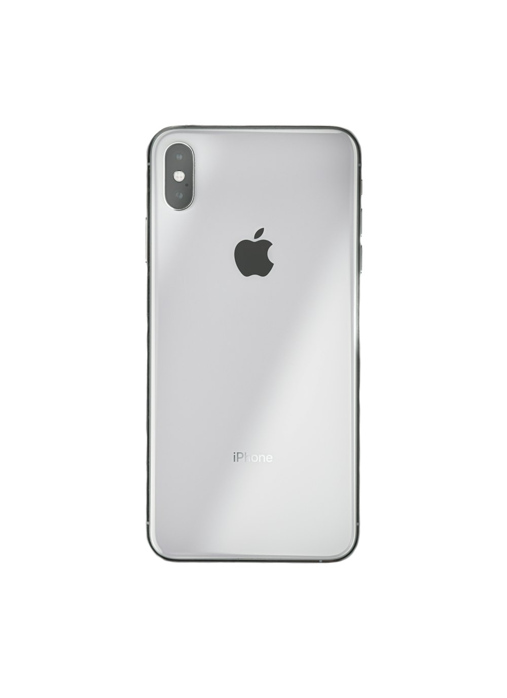 black iphone 7 plus on white background