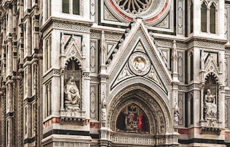 gray and white concrete building