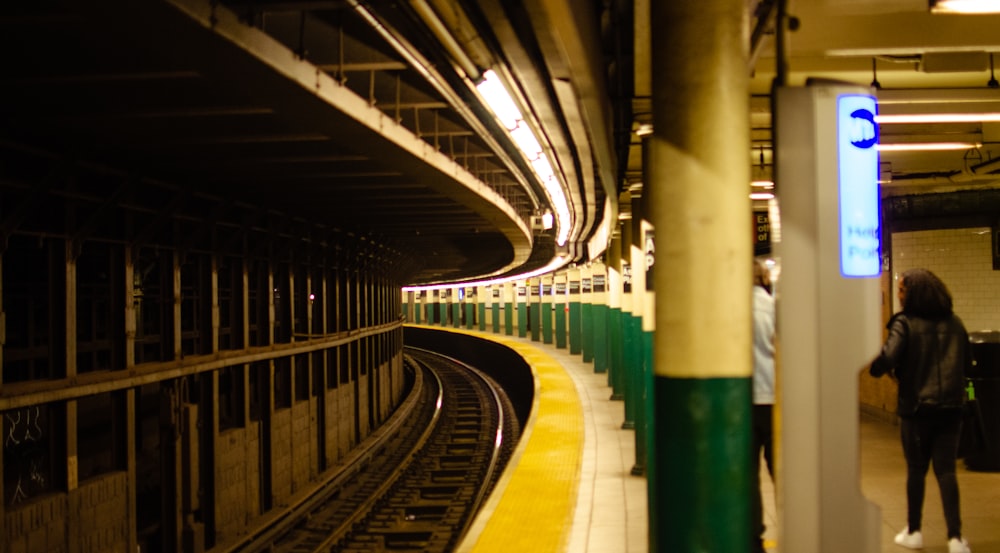 green and yellow train station