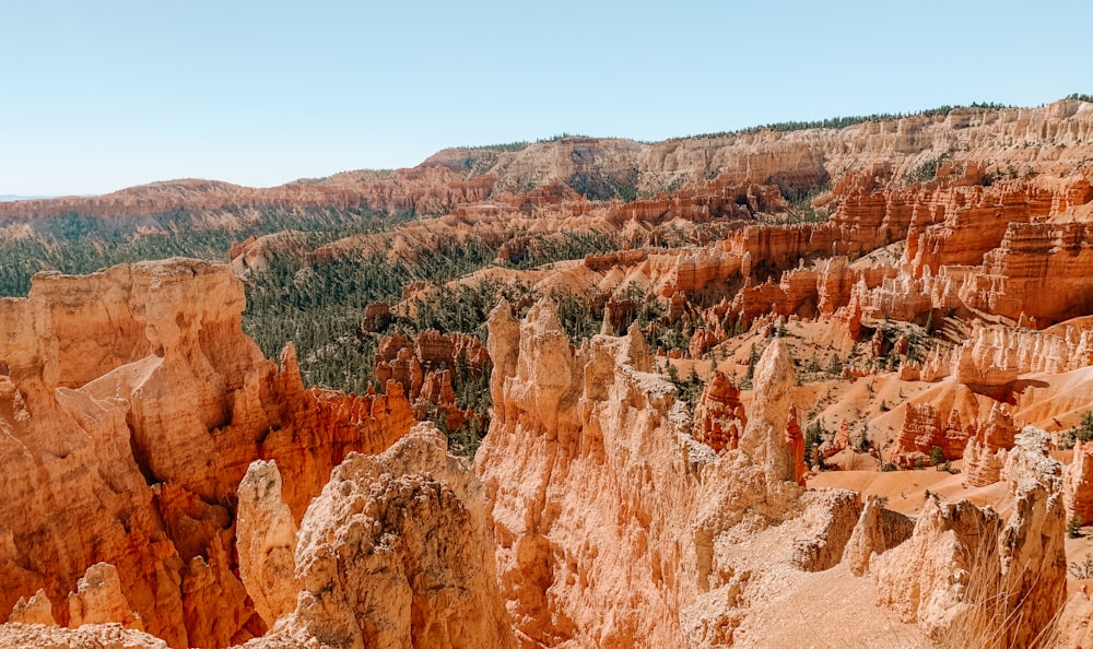 brown rock formation under blue sky during daytime