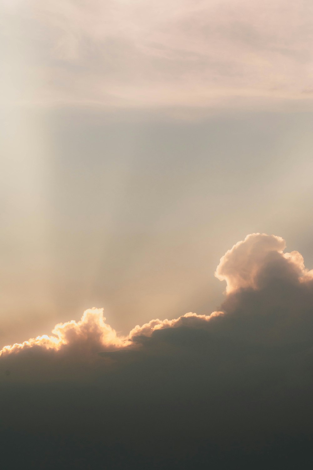 white clouds and blue sky