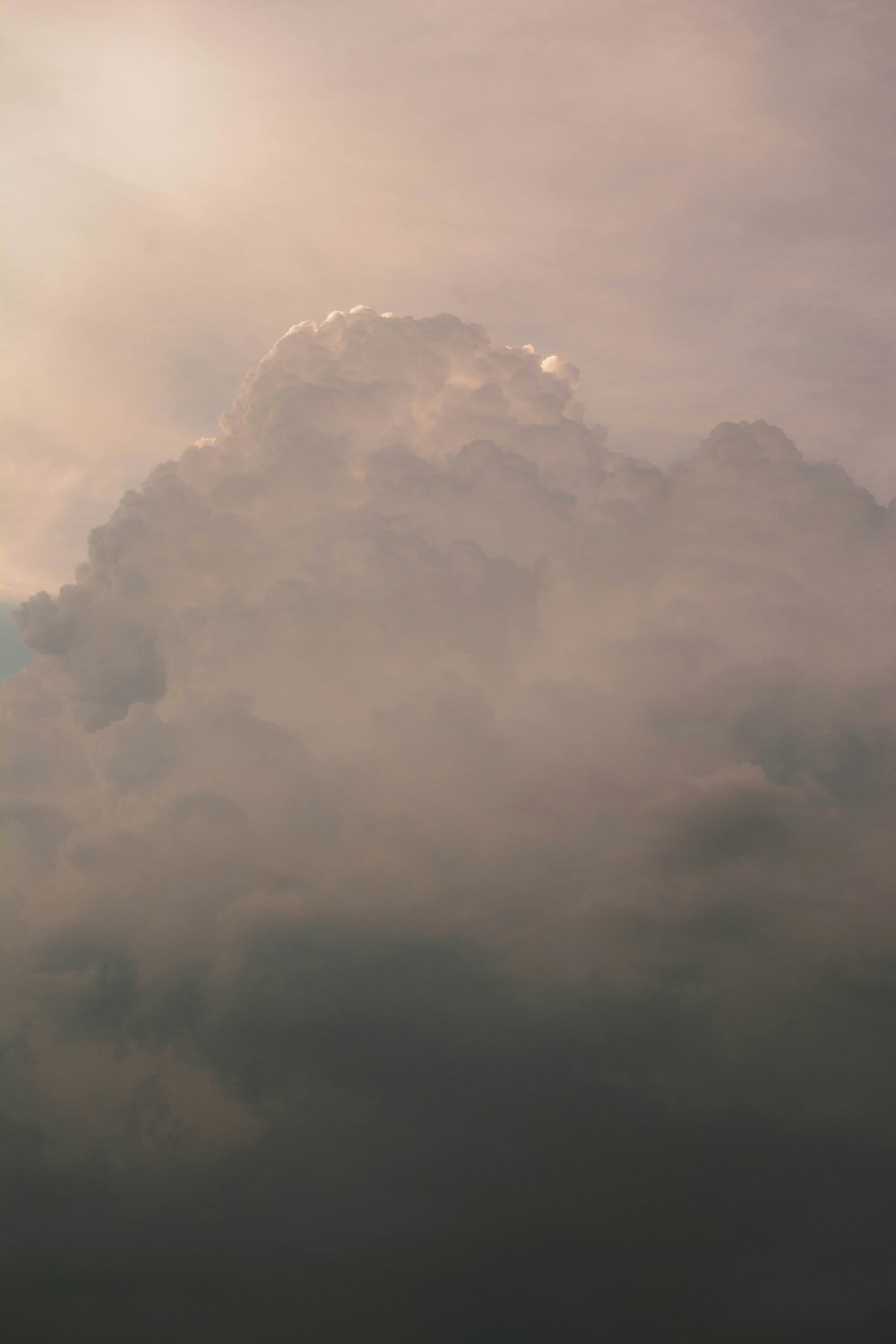 white clouds and blue sky