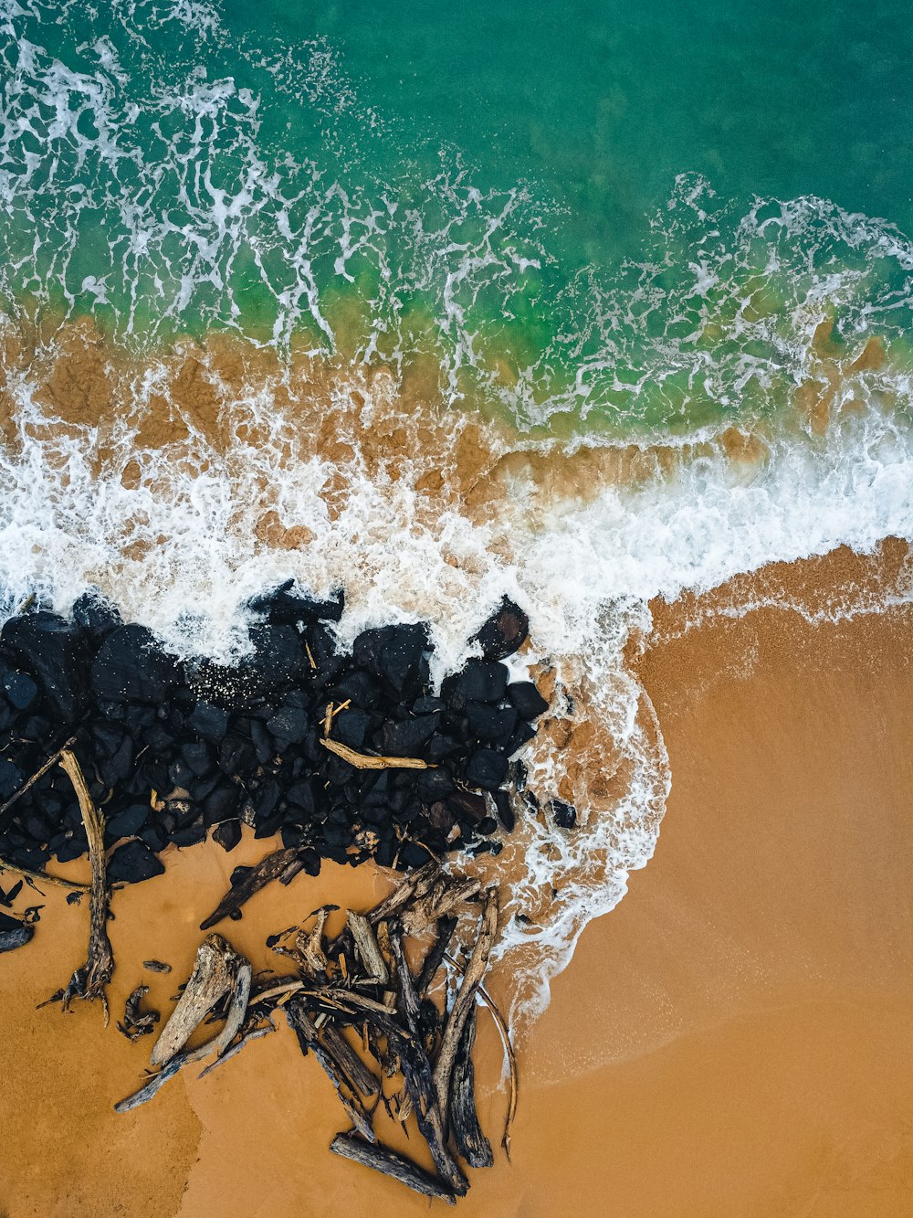 aerial view of beach during daytime