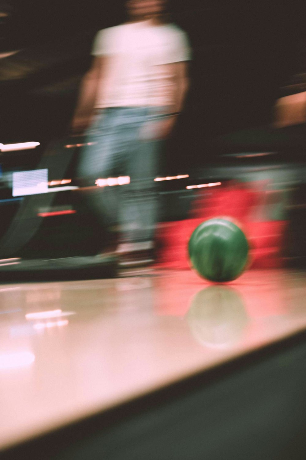 red round ball on the floor