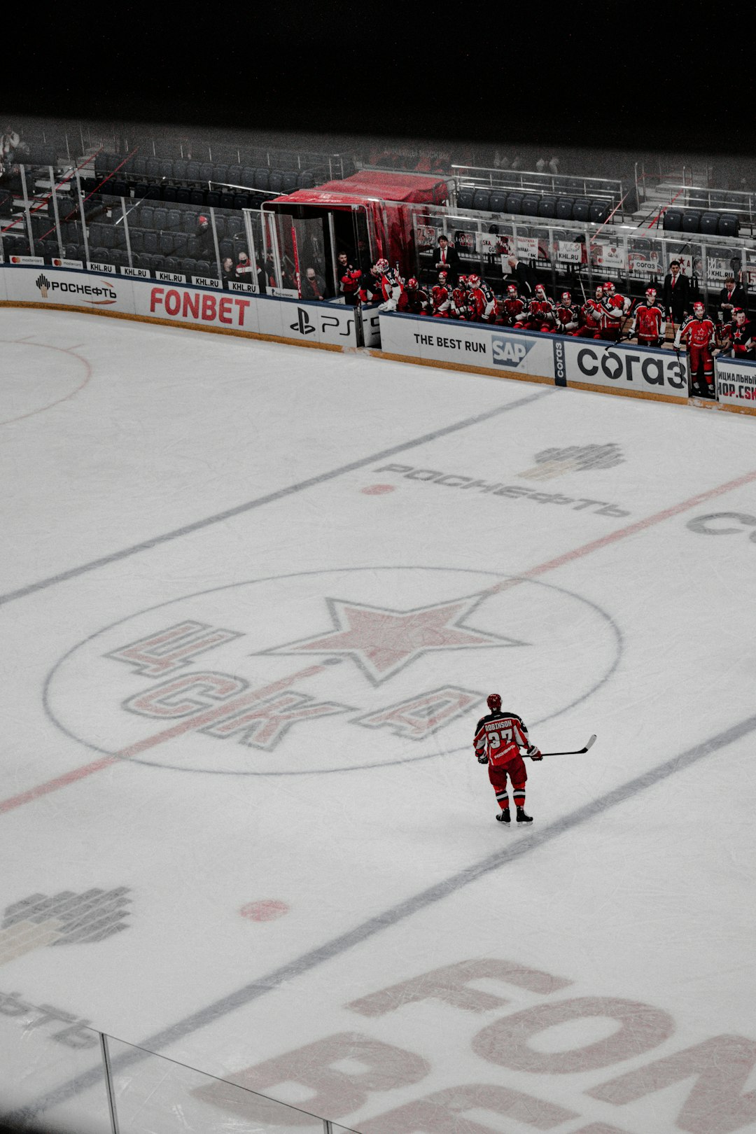 ice hockey players on ice hockey stadium