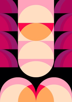 A bold abstract artwork showcasing geometric patterns.