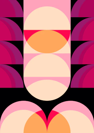 Wall art canvas showcasing a bold geometric pattern in warm tones.