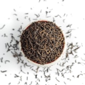 brown and black round food