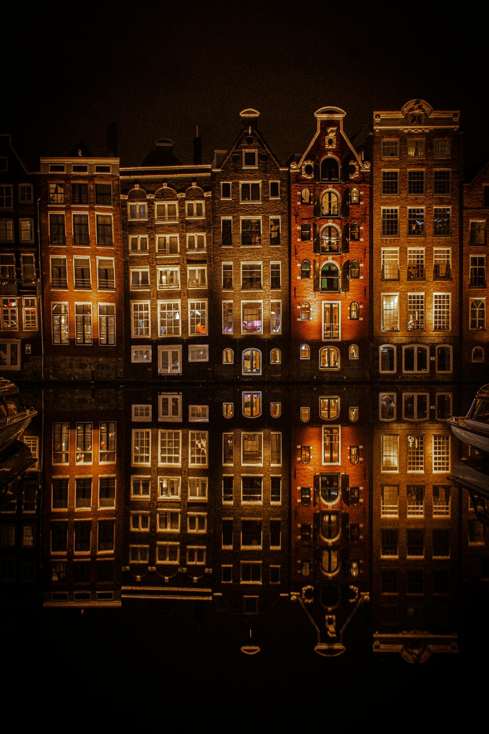 brown concrete building during night time