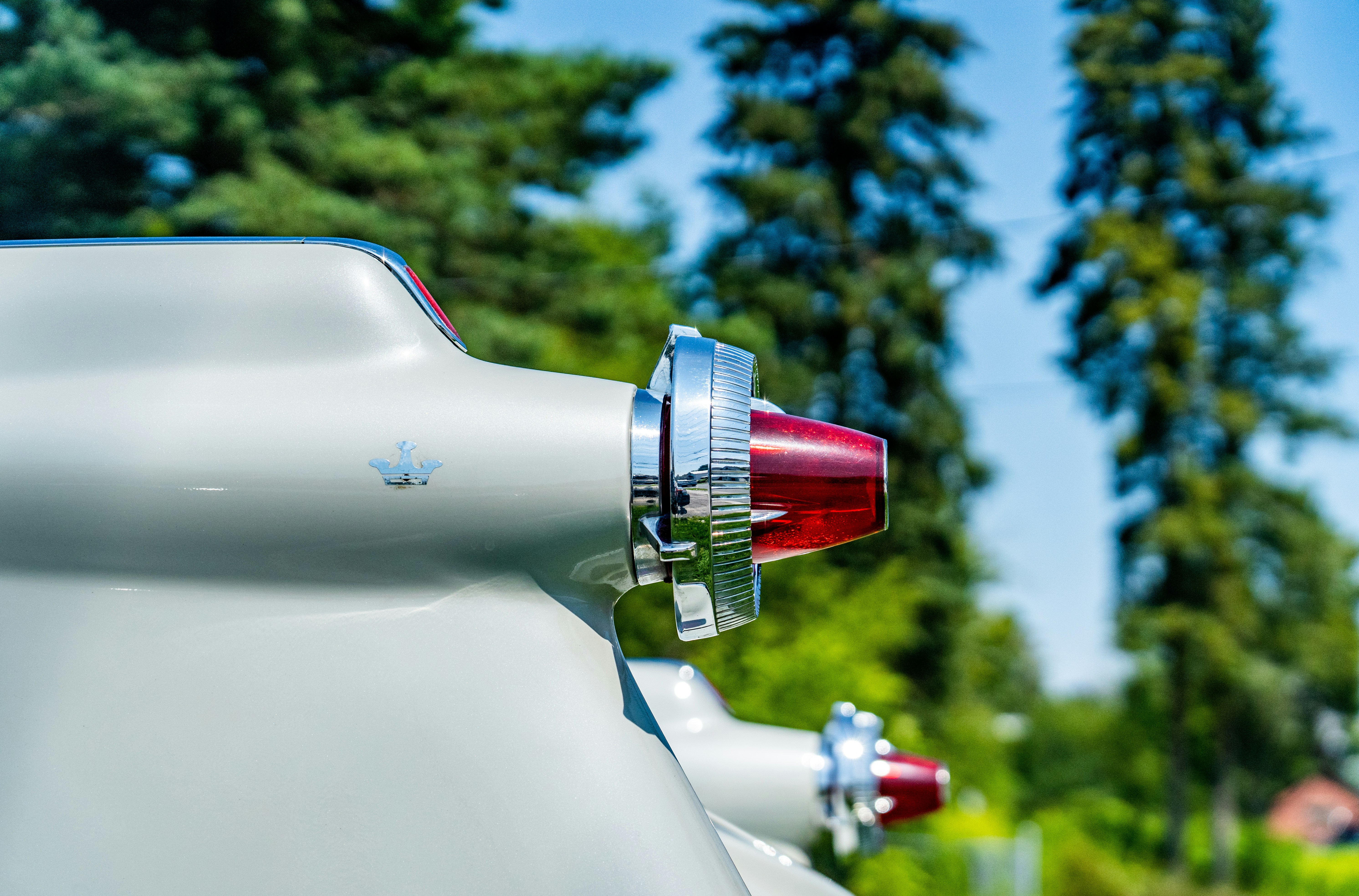 silver and red car engine
