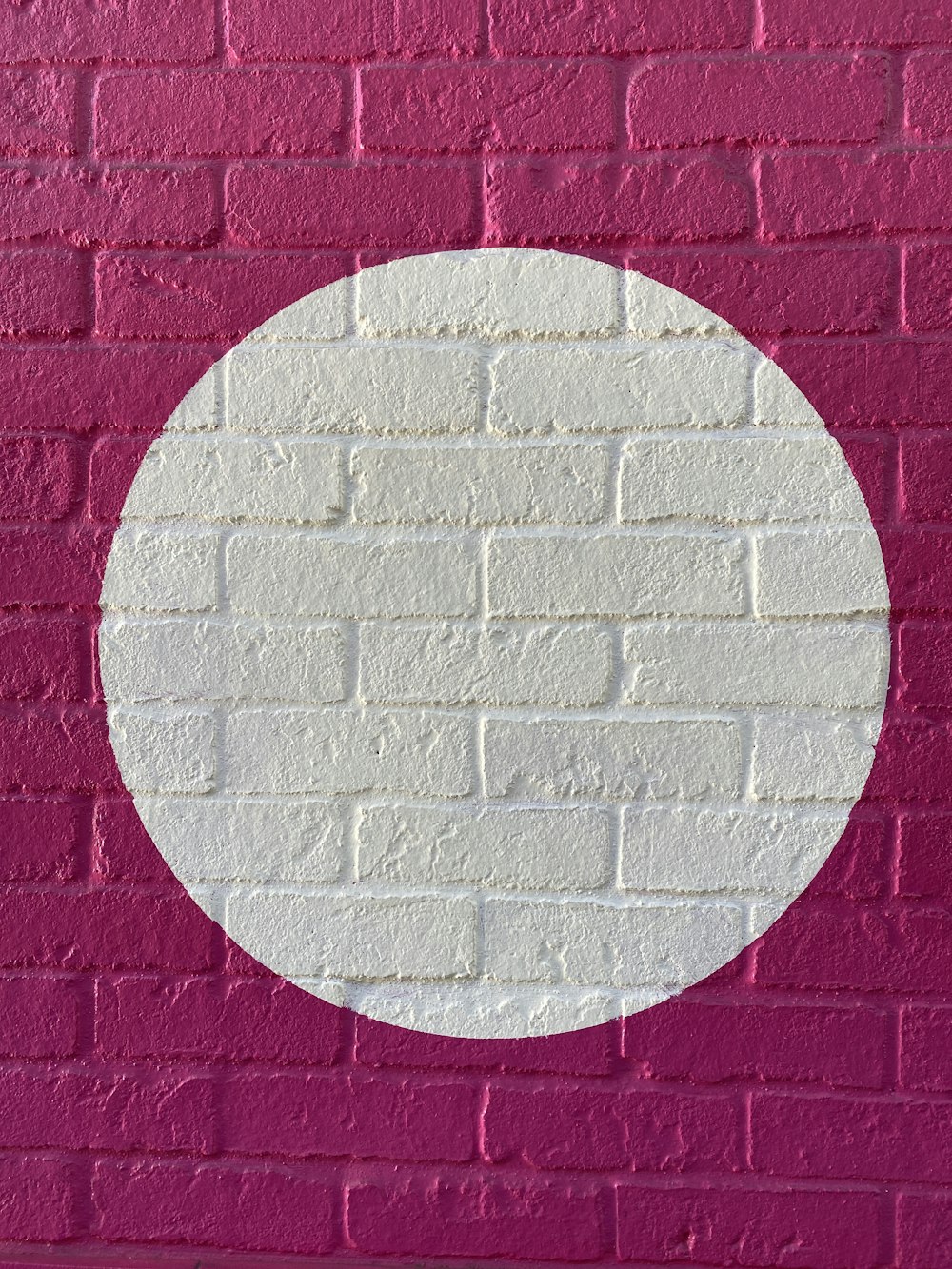 red and white brick wall