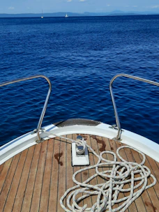 white and brown boat on blue sea during daytime