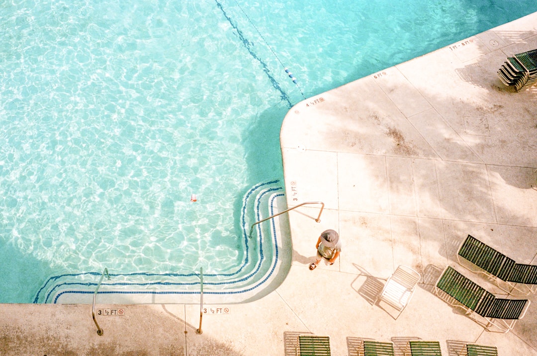aerial view of swimming pool, @heyjakejohnson