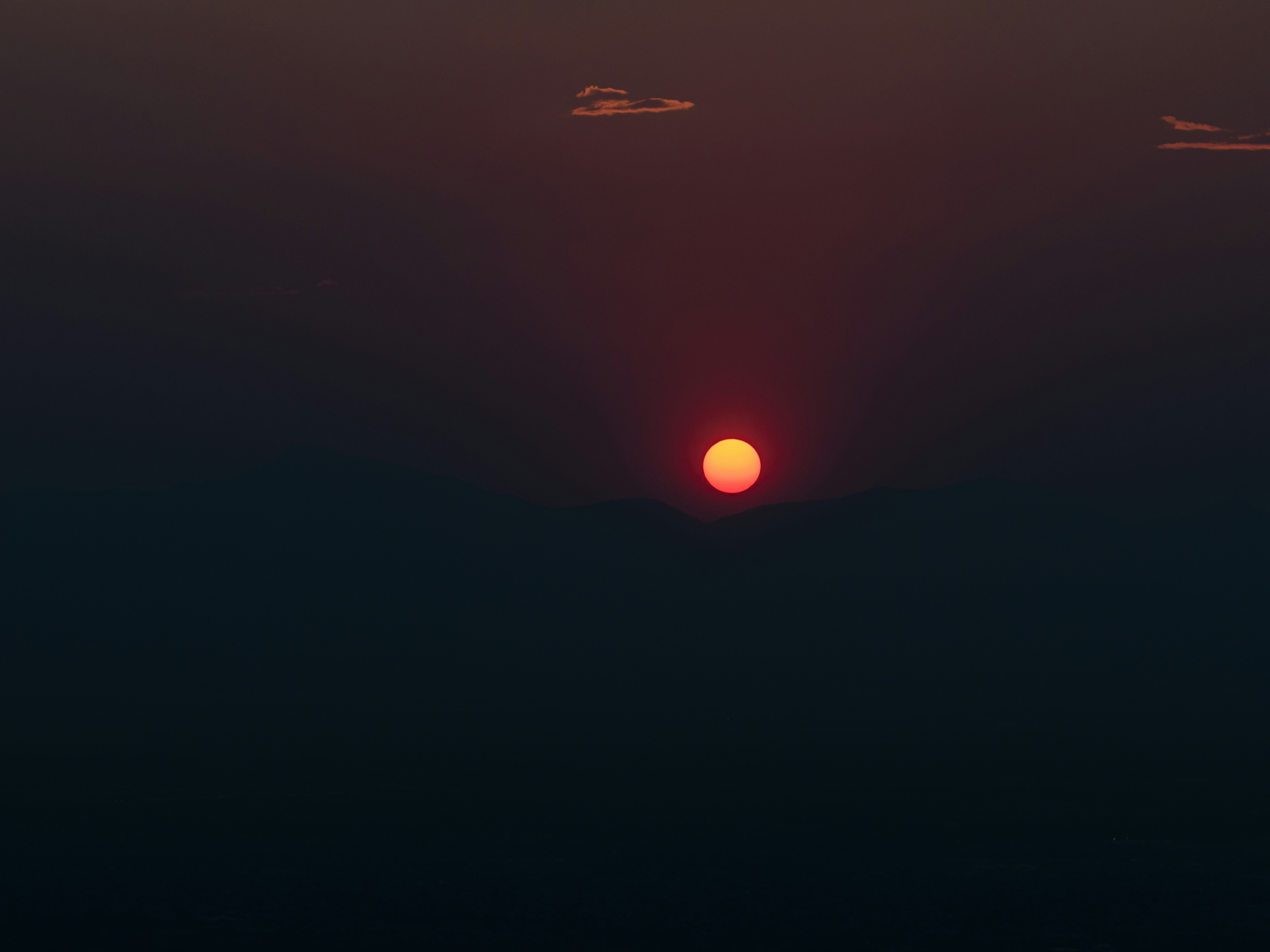 Minimal meditation sunset