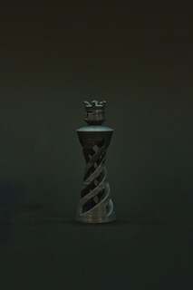 white and black striped lighthouse