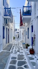 white and blue concrete building