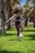 A happy person exercising outdoors, showing vitality and energy.