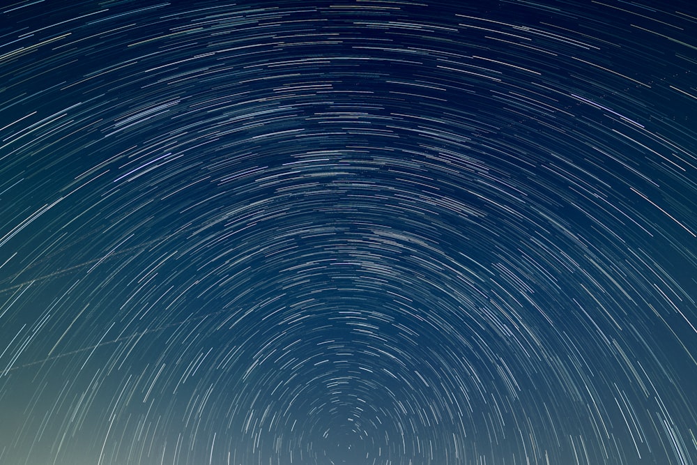 time lapse photography of stars