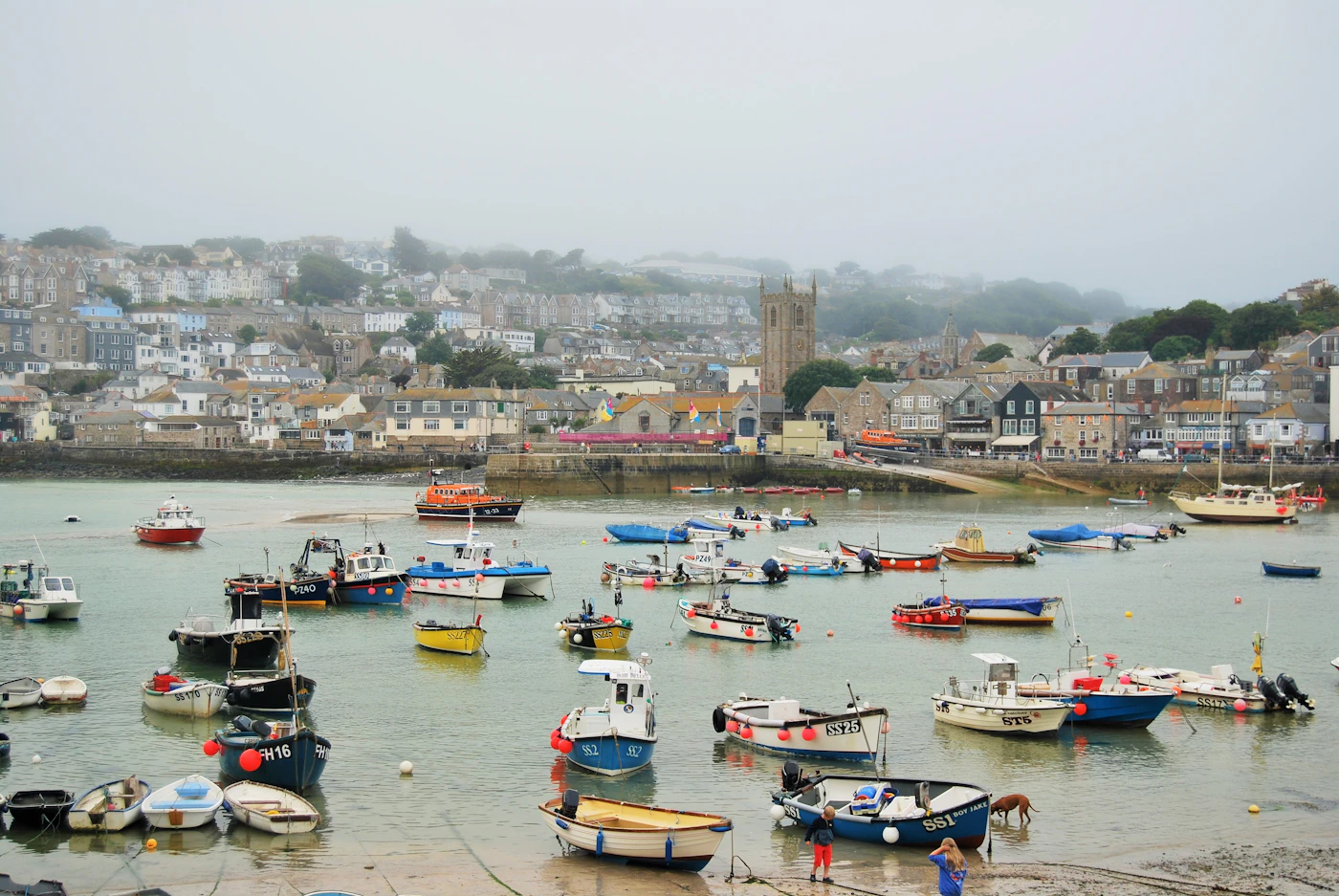 Boats in a Cornish harbour
