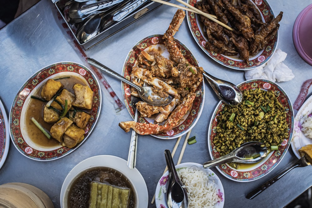 cooked food on white ceramic plate