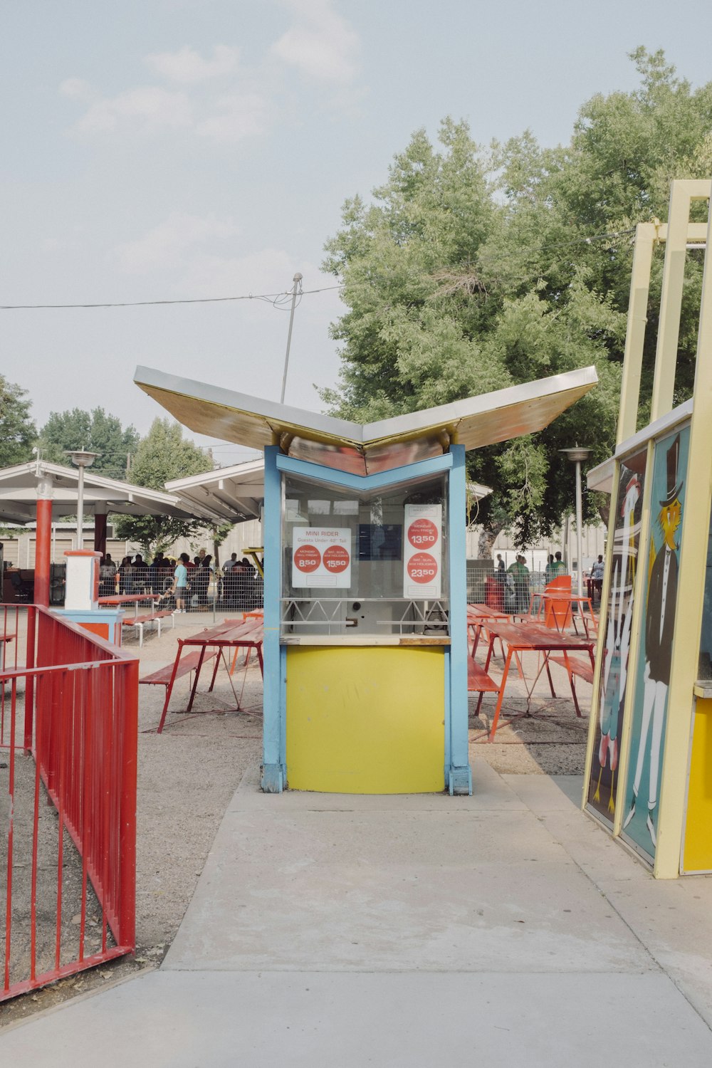 blue and yellow gas station