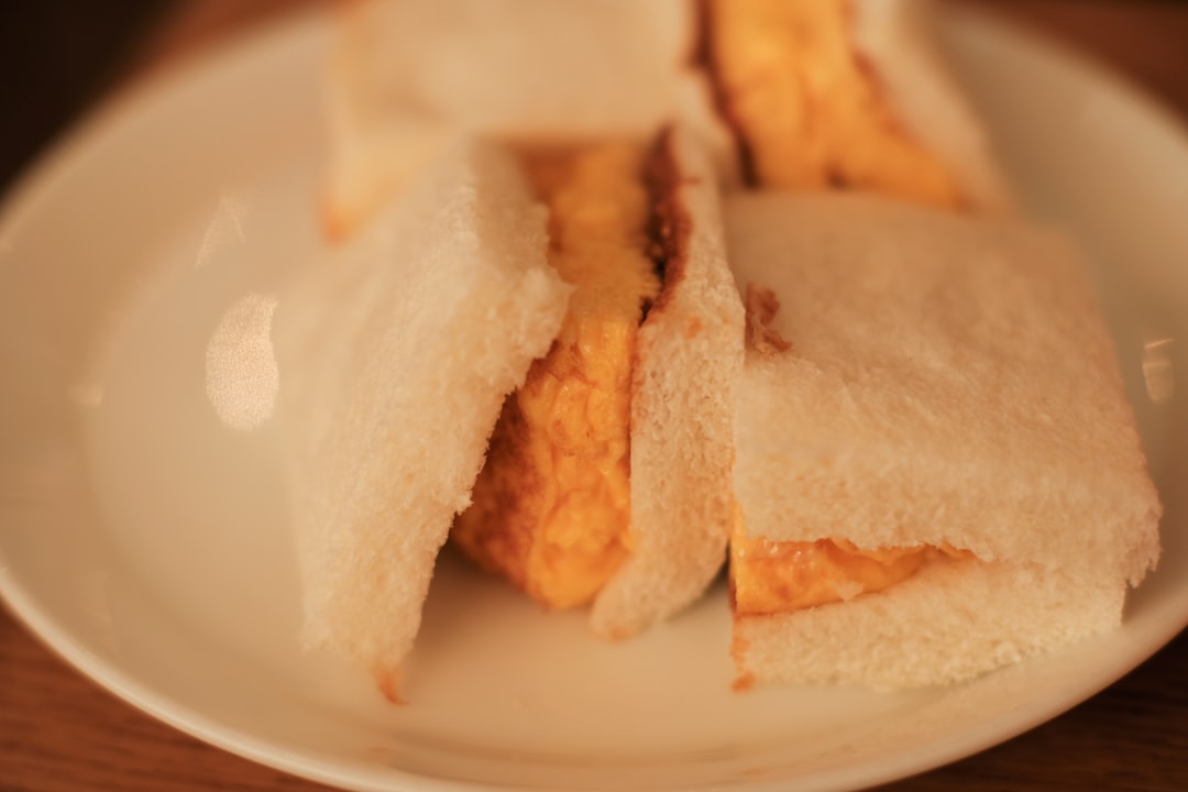 bread on white ceramic plate