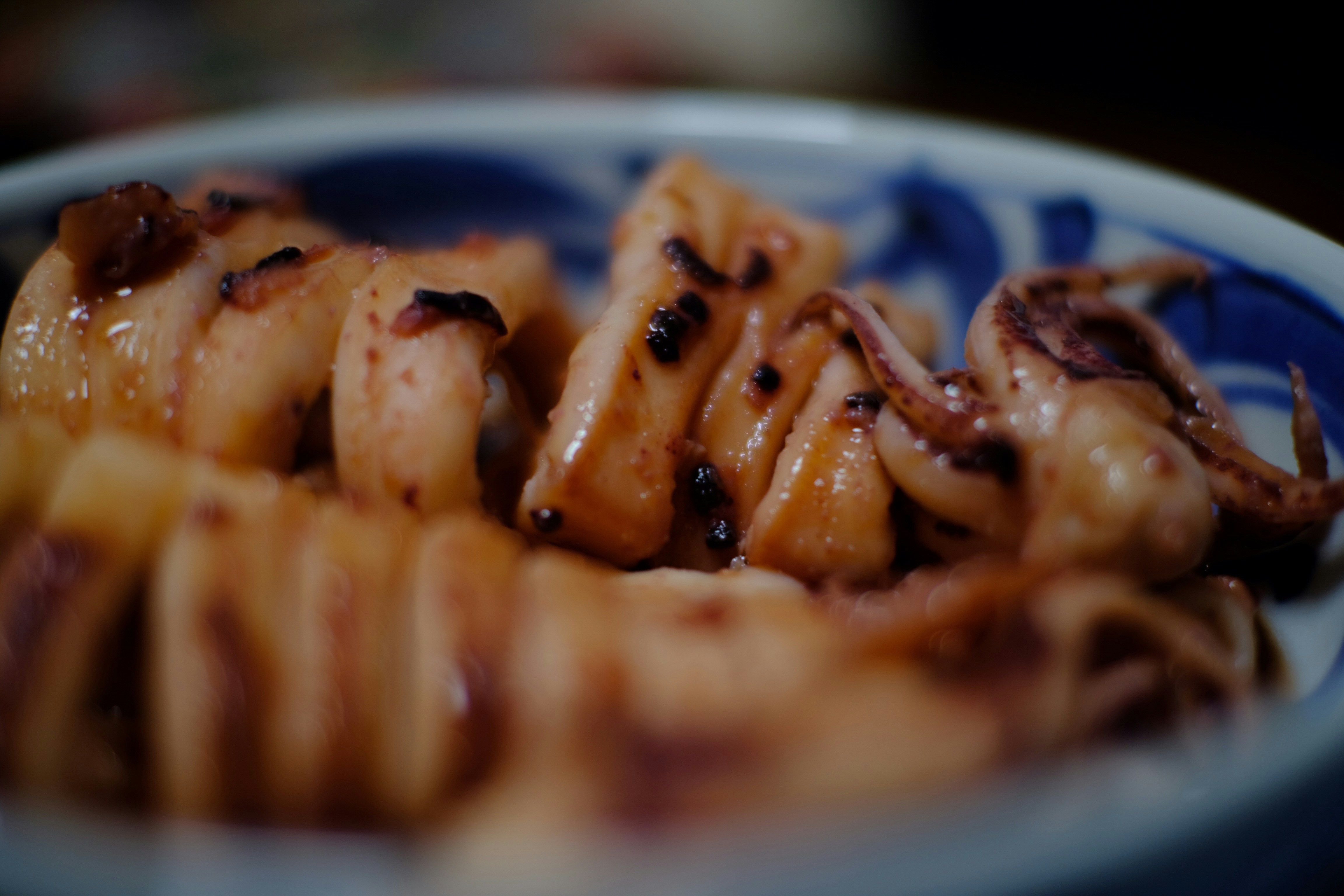 brown and white food on white ceramic plate