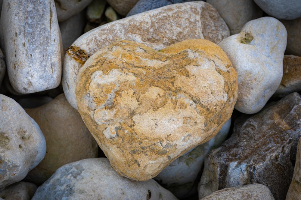 brown and gray stone fragment