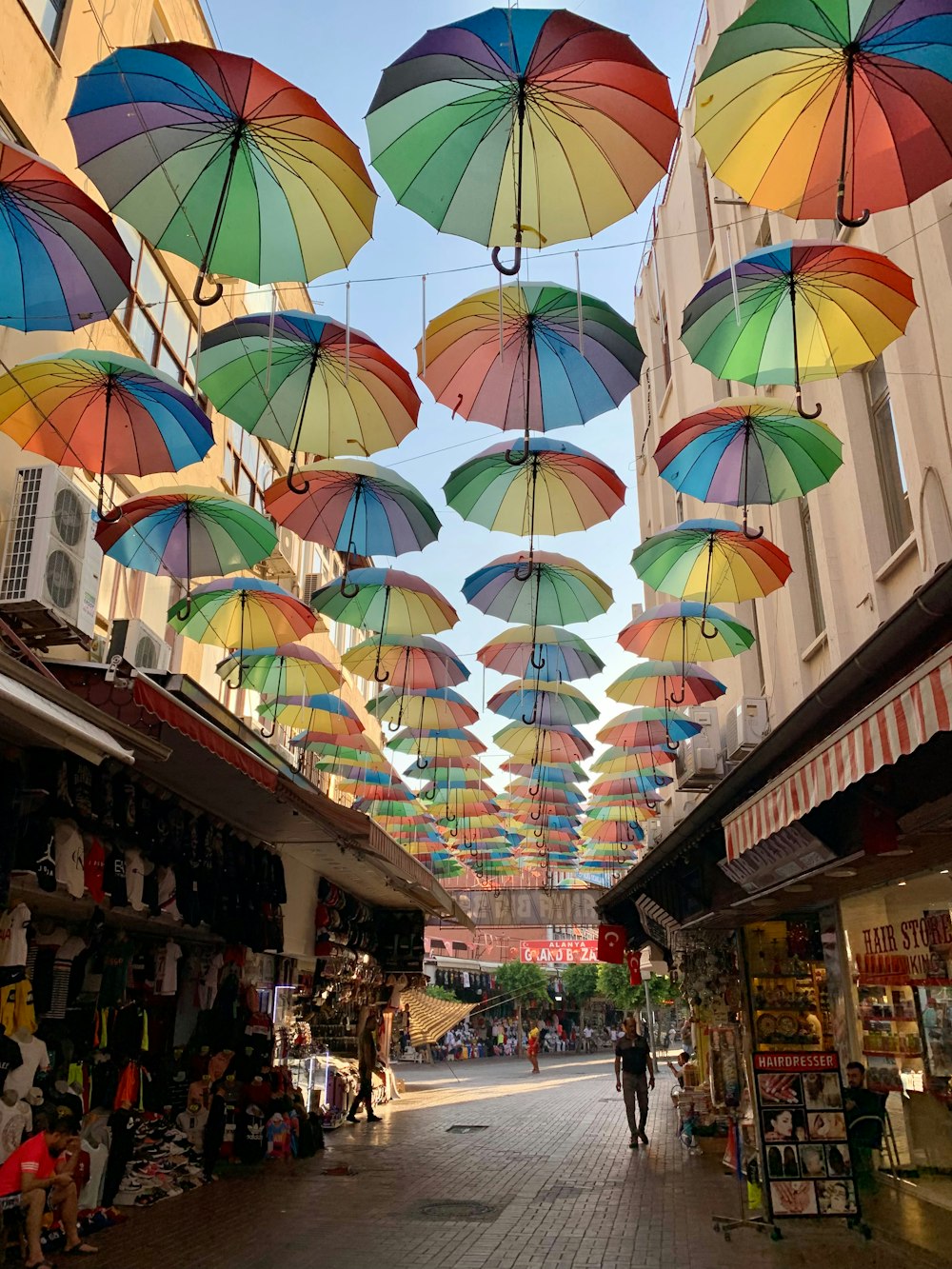 people walking on market during daytime