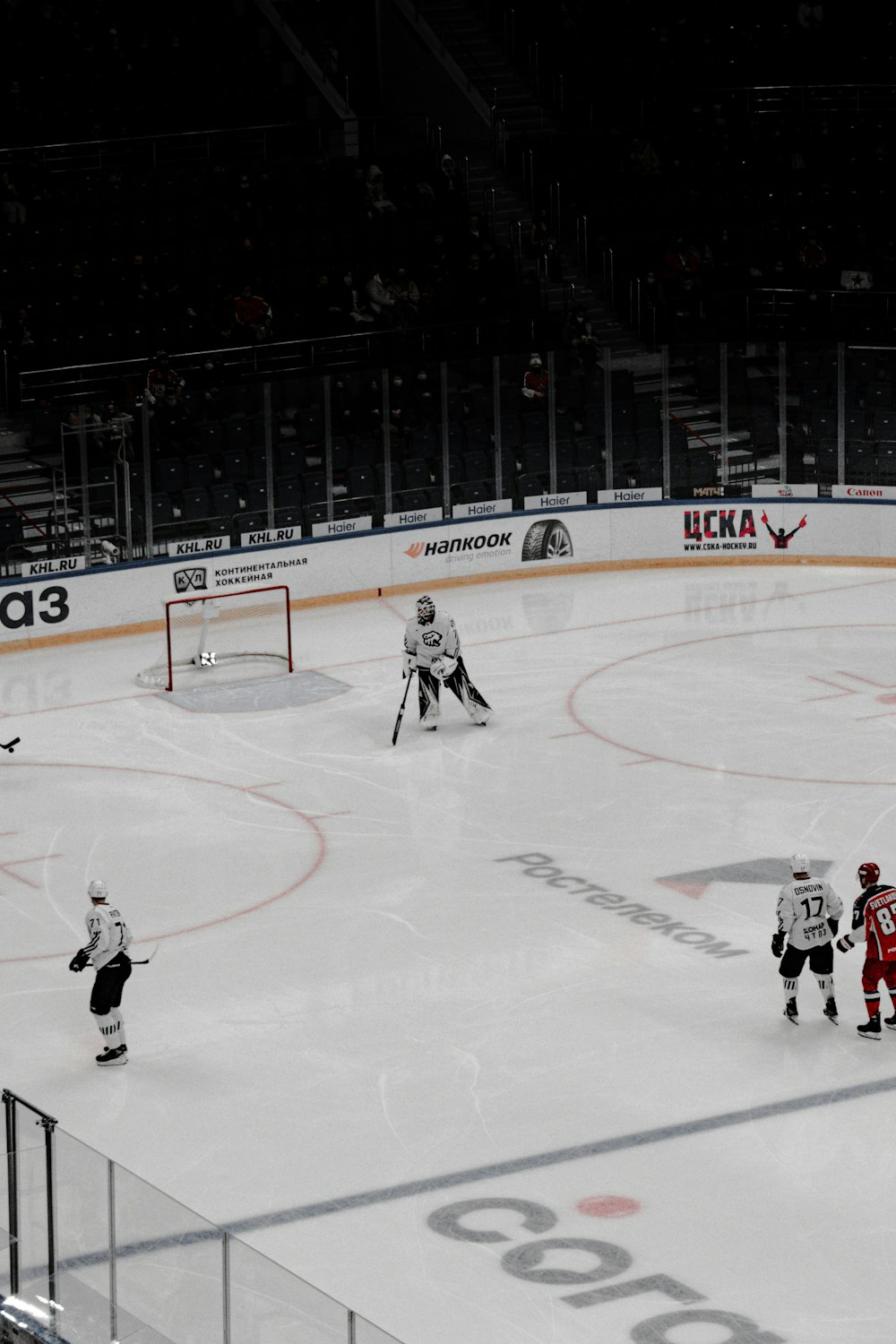 ice hockey players on ice hockey stadium