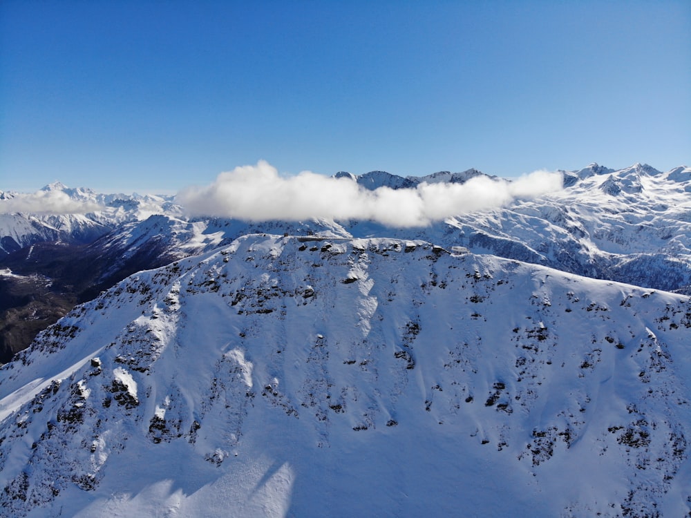 snow covered mountain under blue sky during daytime