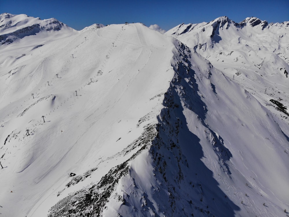 snow covered mountain under blue sky during daytime