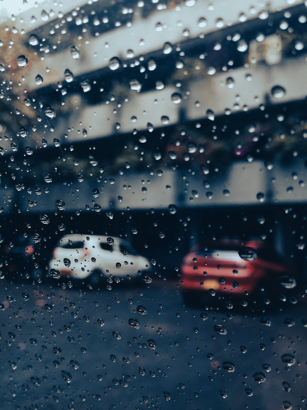 water droplets on glass window