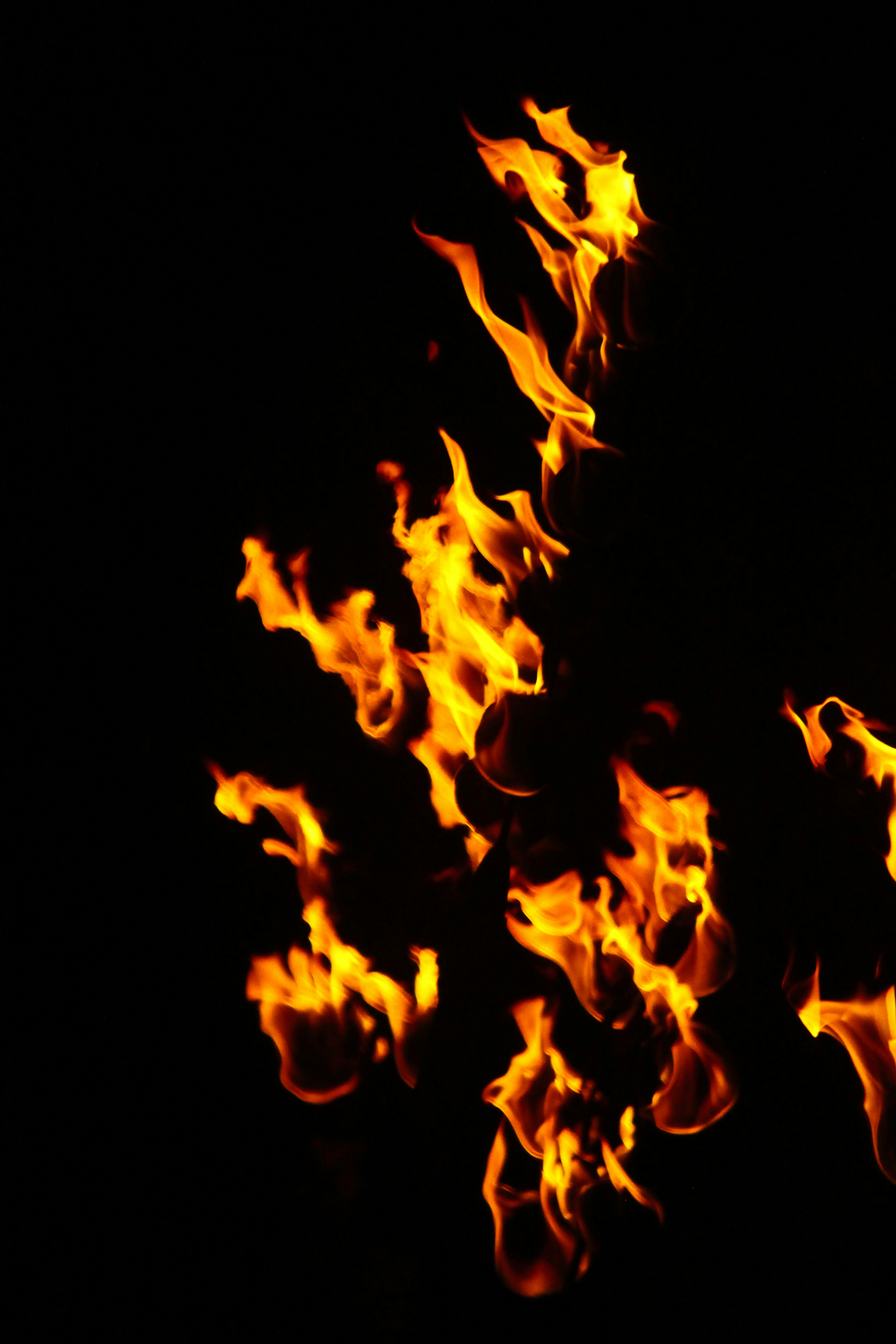 Feuer im Dunkeln während der Nacht