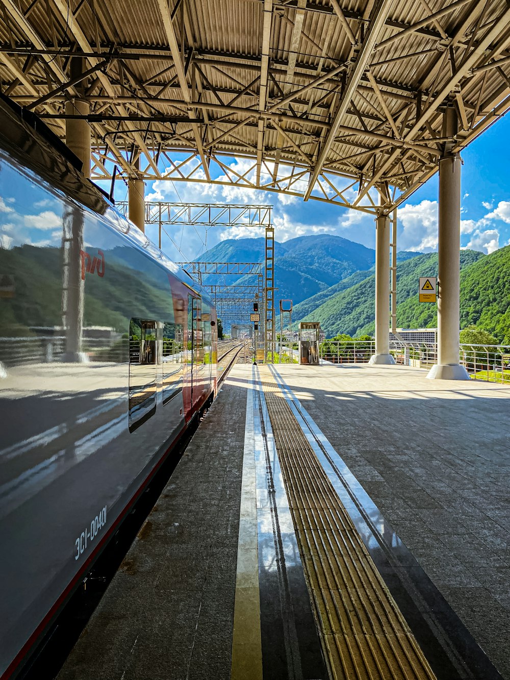 train station with train rail