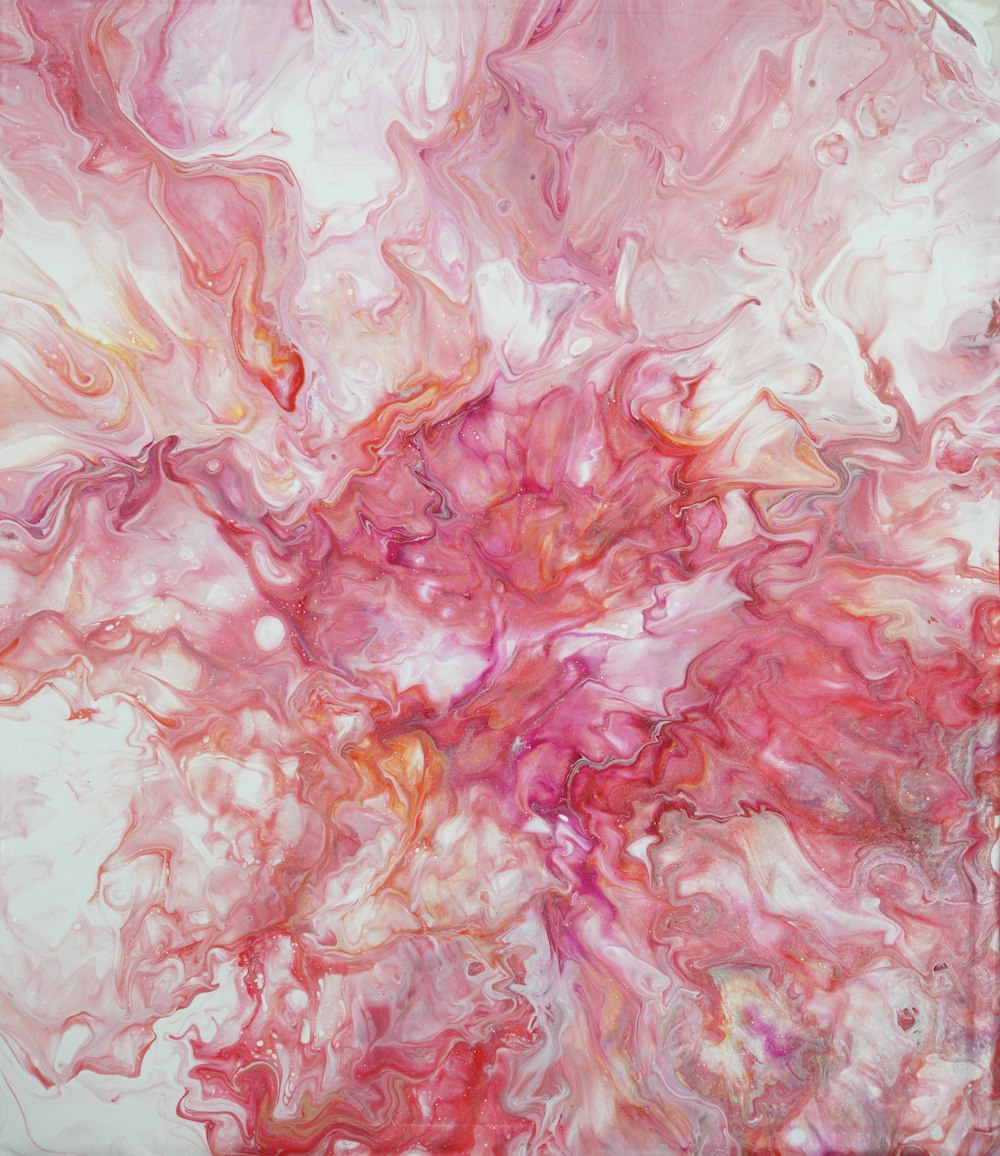 pink and white abstract painting