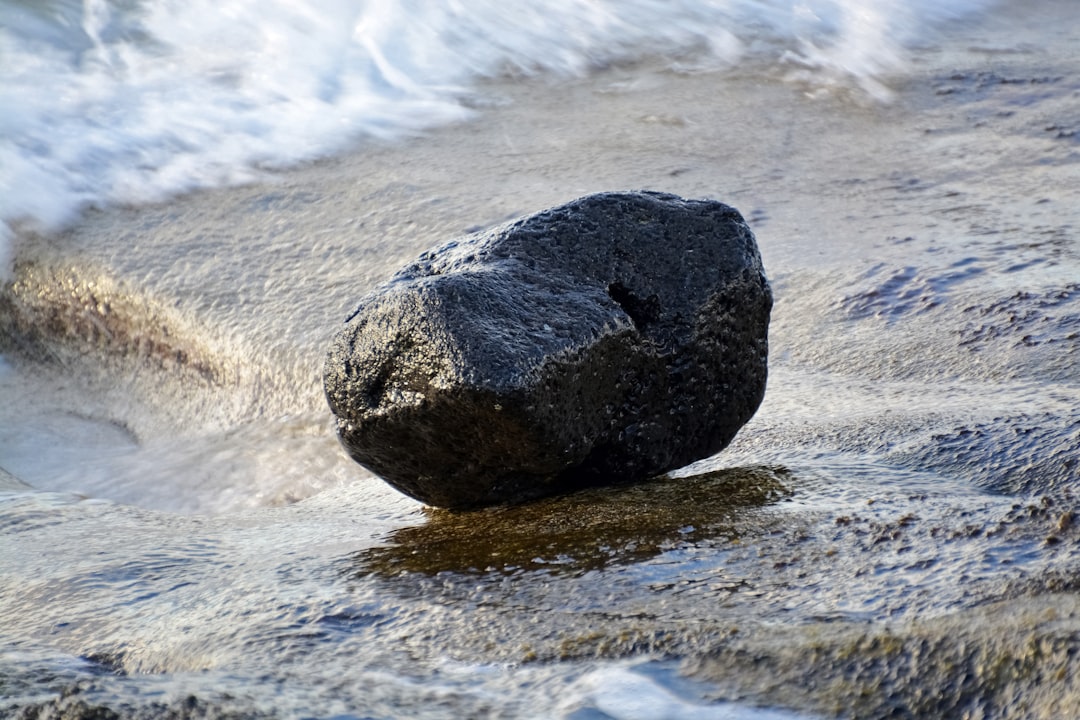 gray rock on the beach