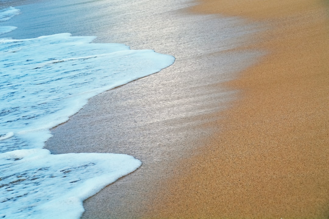 brown sand near body of water during daytime