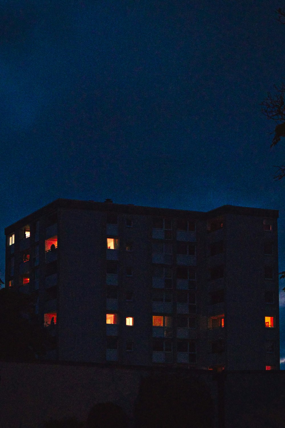 brown concrete building during night time