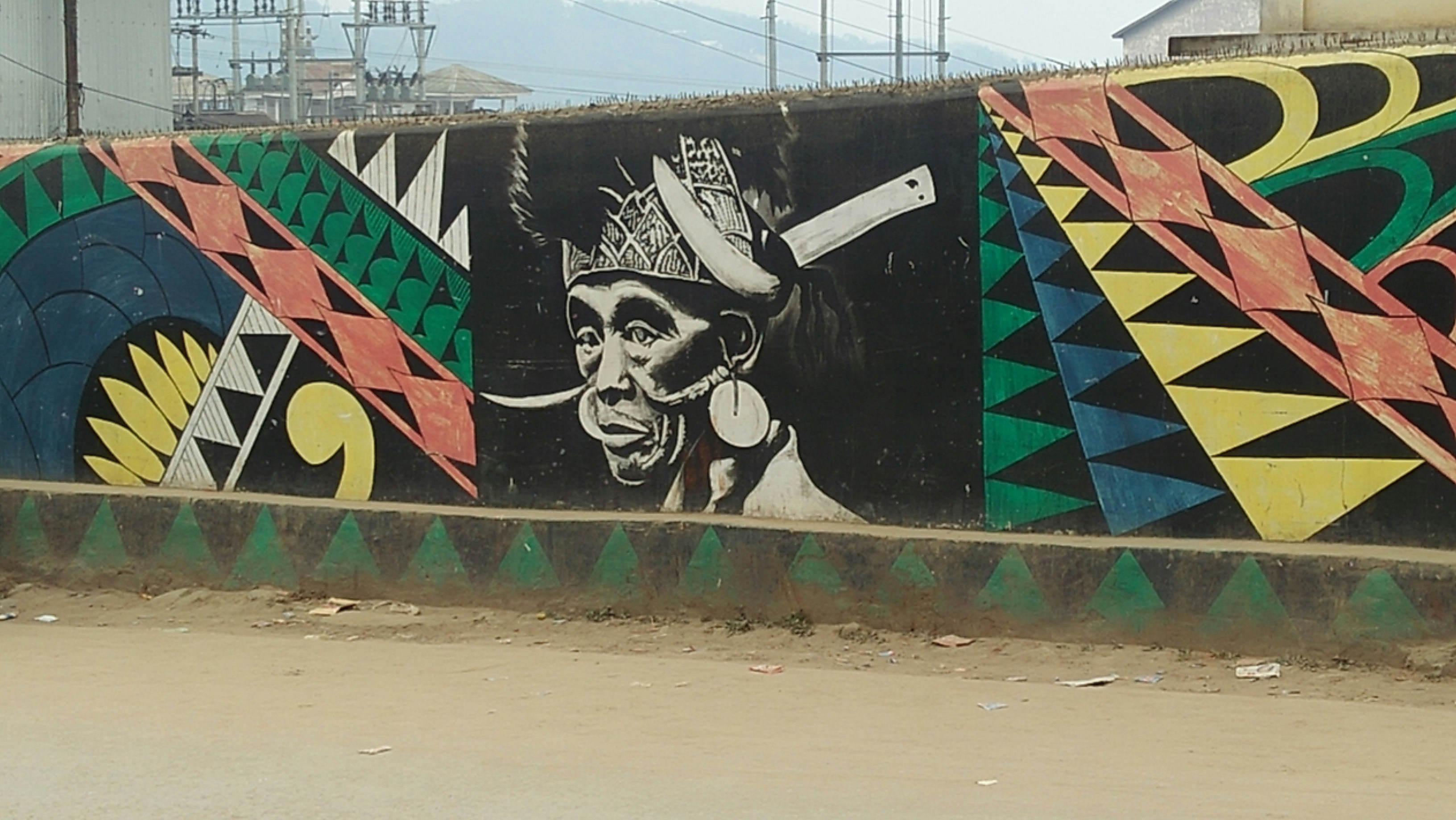 black and white graffiti on wall