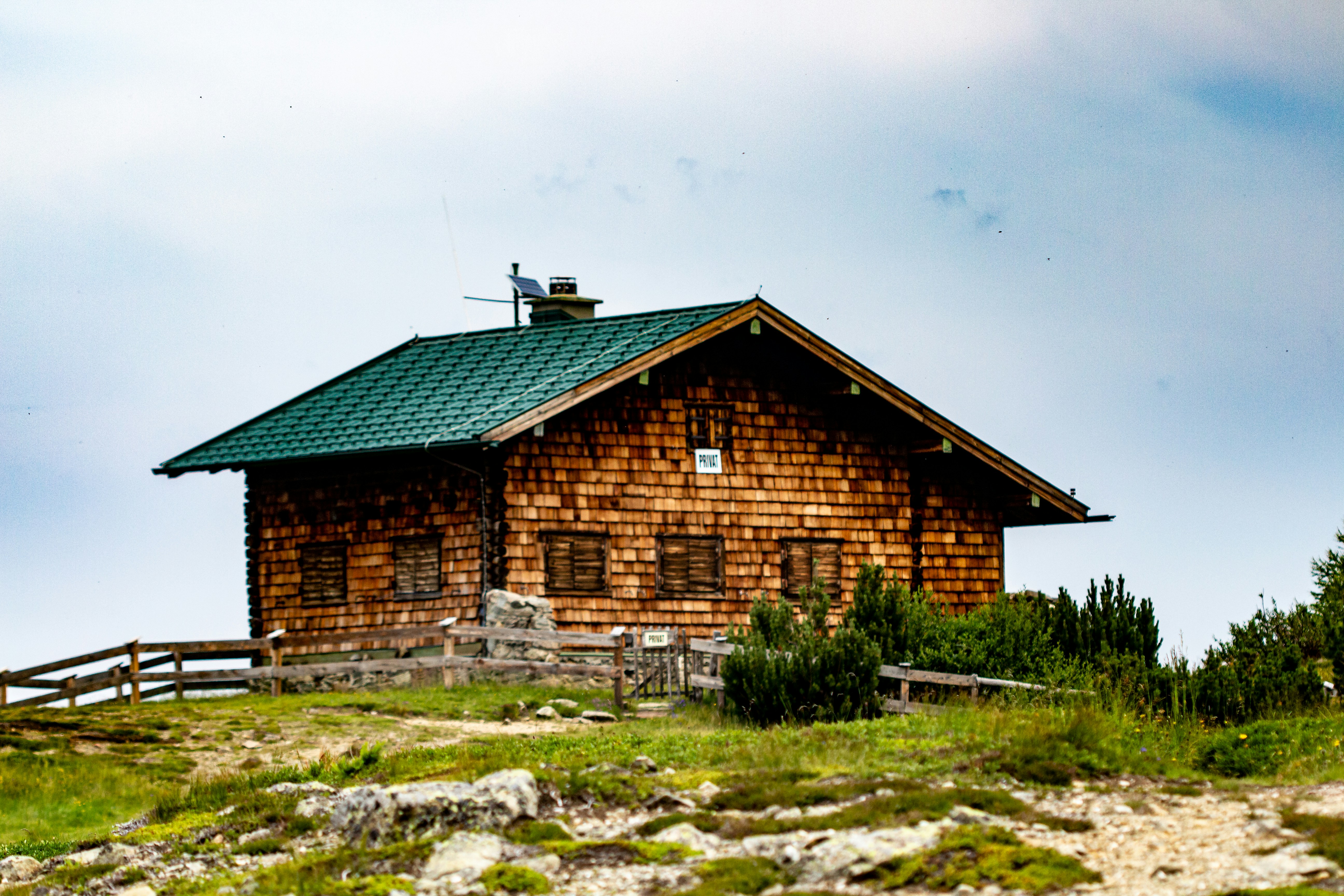 Lovely cabin placed on top of Everest