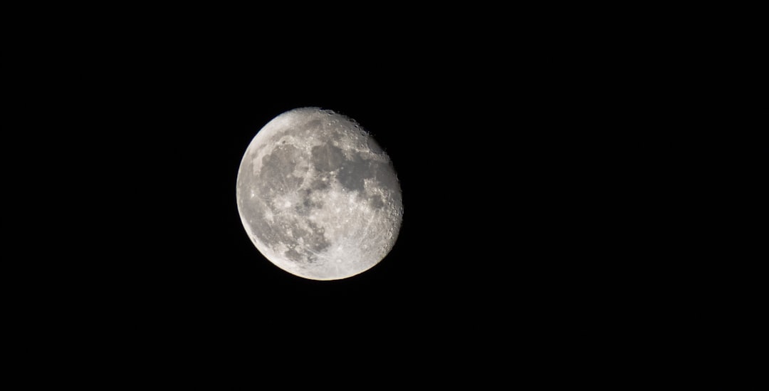 full moon on black background