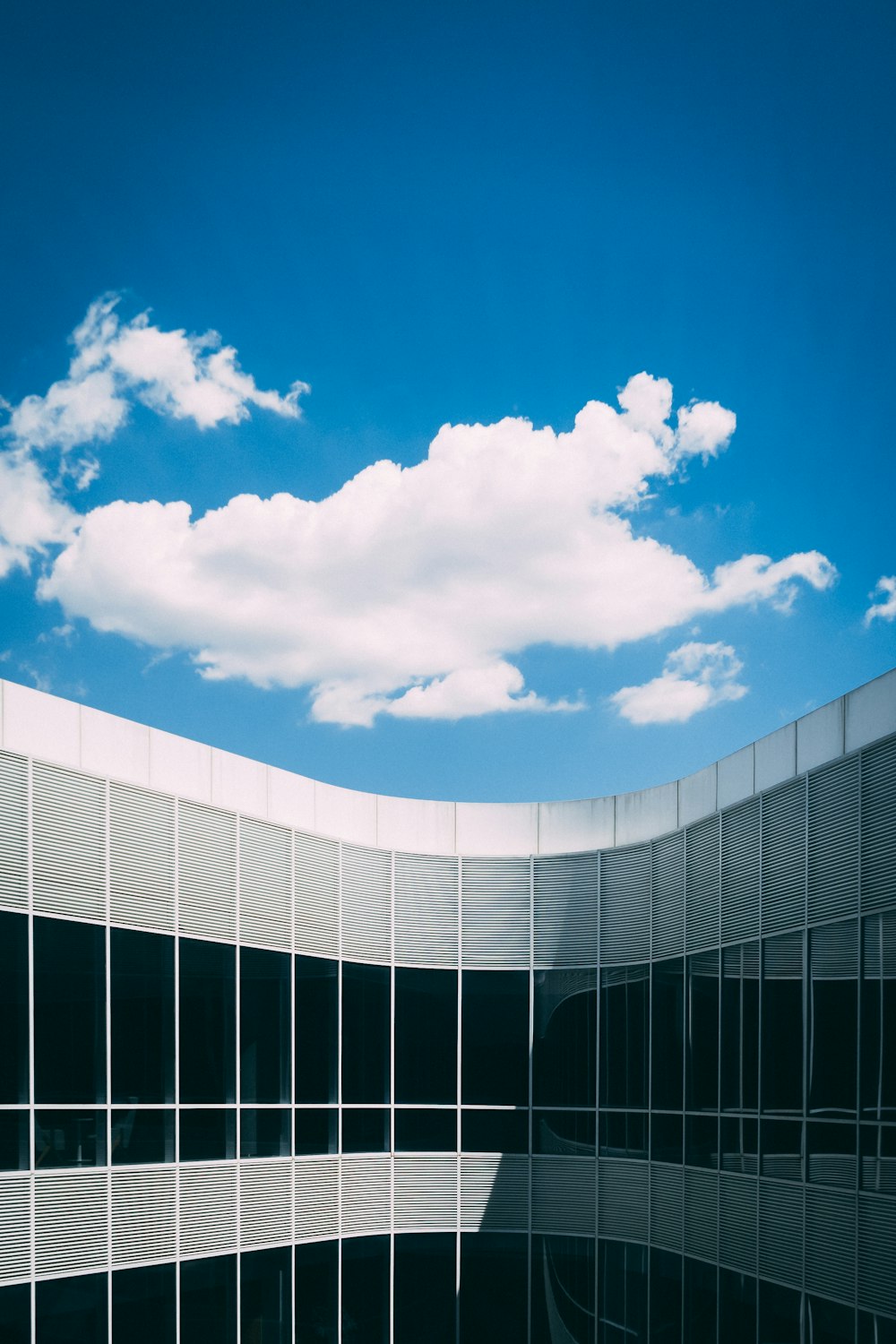 white clouds and blue sky