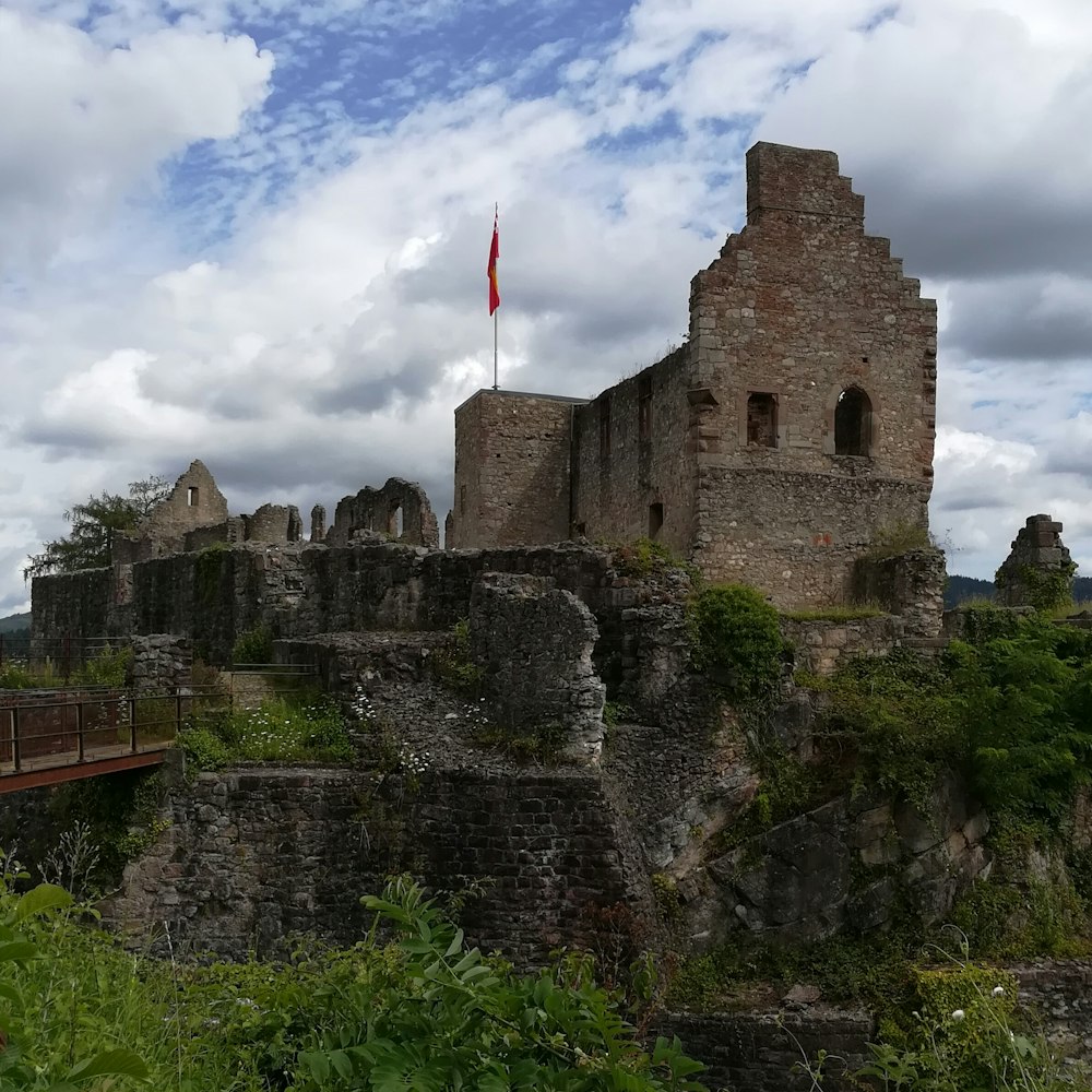 brown concrete castle under cloudy sky during daytime