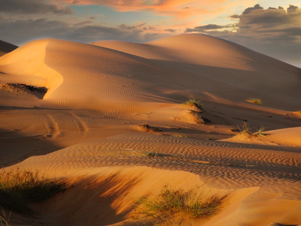 brown sand under white clouds during daytime