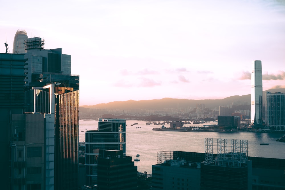 city skyline across body of water during daytime