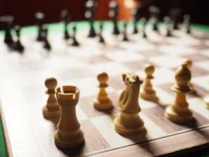 chess pieces on chess board