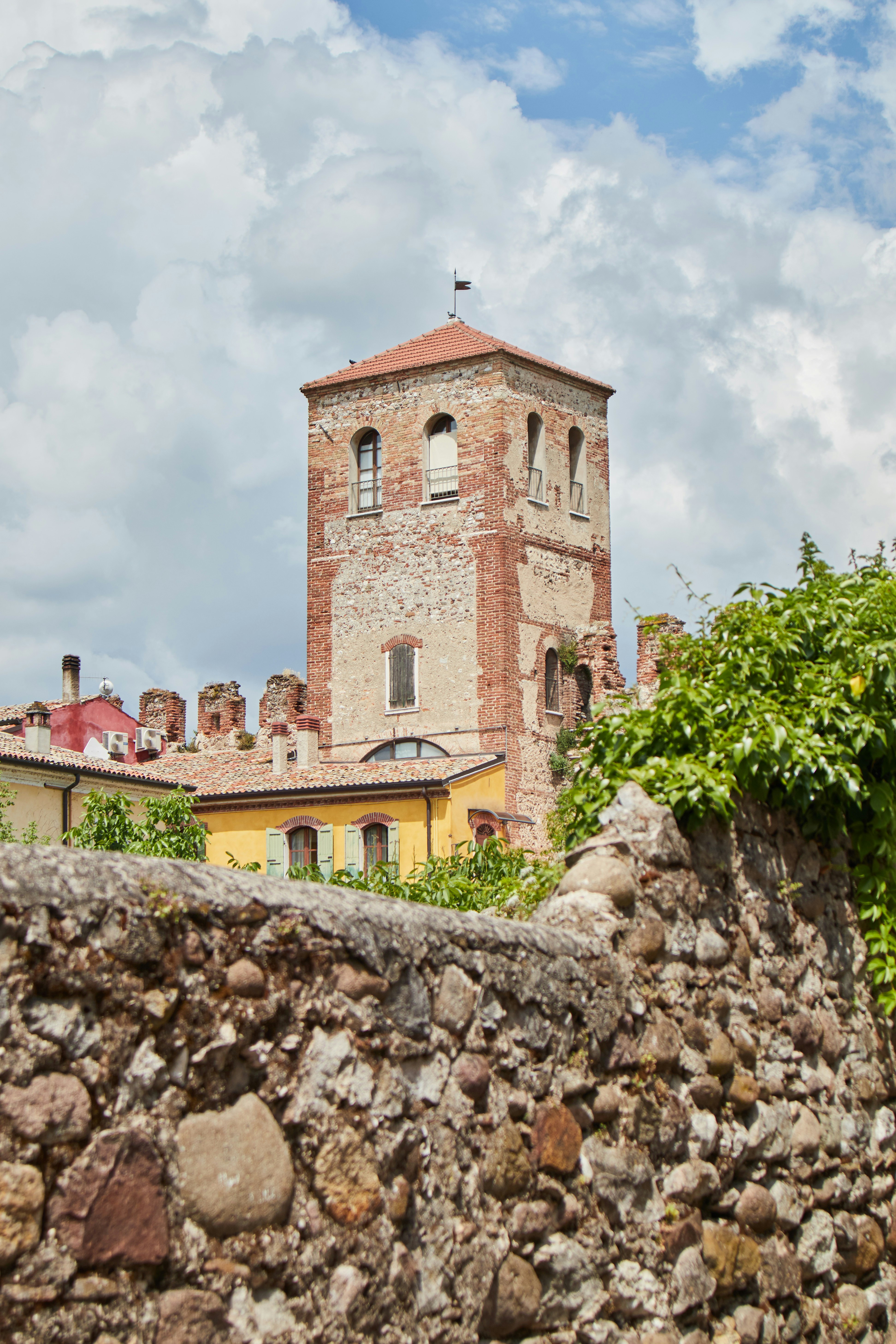 pink and brown concrete building